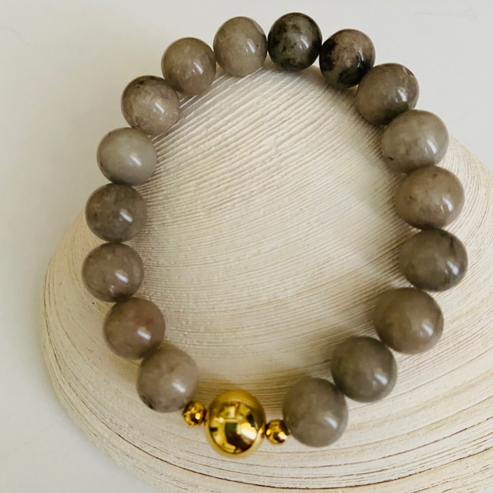 Agate Bracelet Gray Unisex New